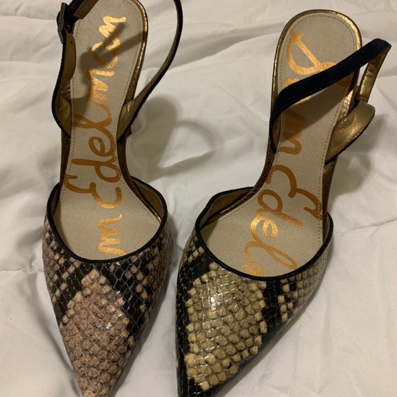 Sam Edelman snakeskin slingbacks - Picture 6 of 8